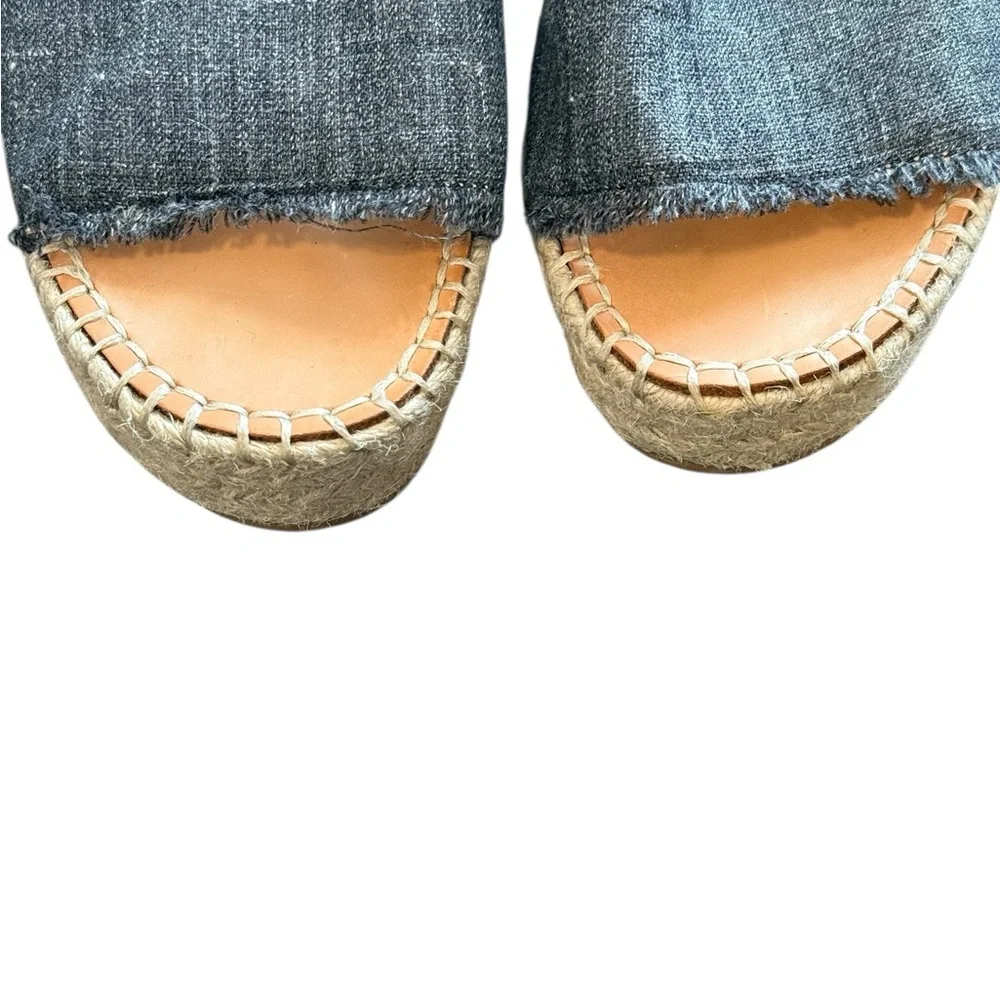 Dolce Vita Denim Espadrille Platform Wedge Slides